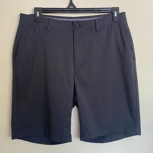 PGA Tour Shorts Mens Size 36 Black Adjustable Waist 7" Inseam Polyester